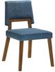 Armen Living Channell 5-Piece Blue/Walnut Dining Table Set with Bench-4