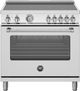 Bertazzoni Master Series 36" Fingerprint Resistant Stainless Steel Pro Style Induction Range-0