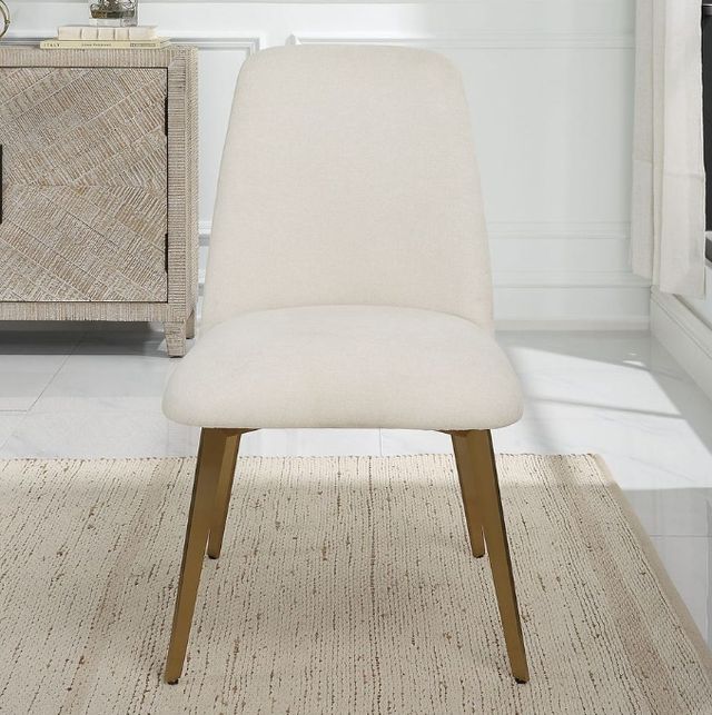 Uttermost® Vantage White Dining Chair-1