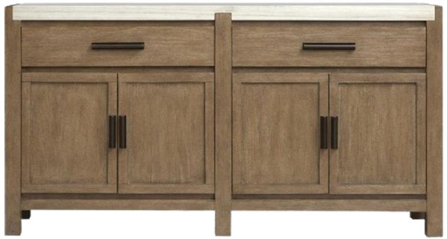 Magnussen Home® Plum Creek Sierra Brown Sideboard with Marble Top-2