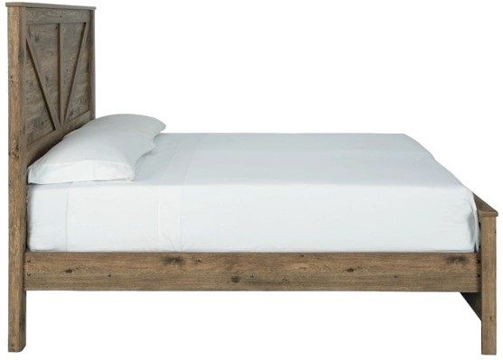 Signature Design by Ashley® Shurlee Light Brown Queen Crossbuck Panel Bed-3
