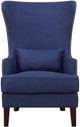 Elements International Kori Espresso/Heirloom Blue Accent Chair-1
