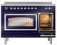 Ilve® Nostalgie II Noblesse 48'' Midnight Blue Pro Style Induction Range with Chrome Trim-4