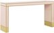 Currey & Company Arden Pink Console Table with Satin Brass Base-0