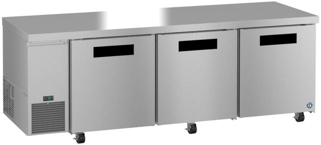 Hoshizaki Steelheart® 93" 30.17 Cu. Ft. Stainless Steel Three Section Undercounter Side Mount Refrigerator-1
