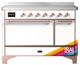 Ilve® Majestic III 48" Custom Pro Style Induction Range with Solid Door and Copper Trim-0