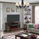 Twin Star Home Hamilton Brown 70'' Media Mantel with Panoglow Electric Fireplace-4