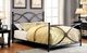 Furniture of America® Zaria Matte Black Twin Metal Rod Bed-1