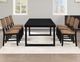 Steve Silver Co. Reid 5-Piece Black/Saddle Brown Dining Table Set-1