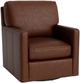Bassett® Furniture Customizable Trent Leather Thin Track Arm Swivel Chair-0