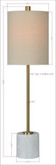 Forty West Zola Gold/White Buffet Lamp-0