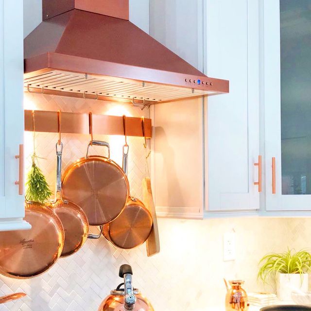 ZLINE Designer Series 36" 7-Layer Baked Copper Finish Wall Mount Range Hood-1