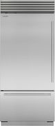 Sub-Zero® Classic Series 36" 20.8 Cu. Ft. Stainless Steel Built-In Left Hinge Over and Under Refrigerator/Freezer with Internal Dispenser-0