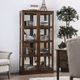 Furniture of America® Vilas Oak Curio Cabinet-0