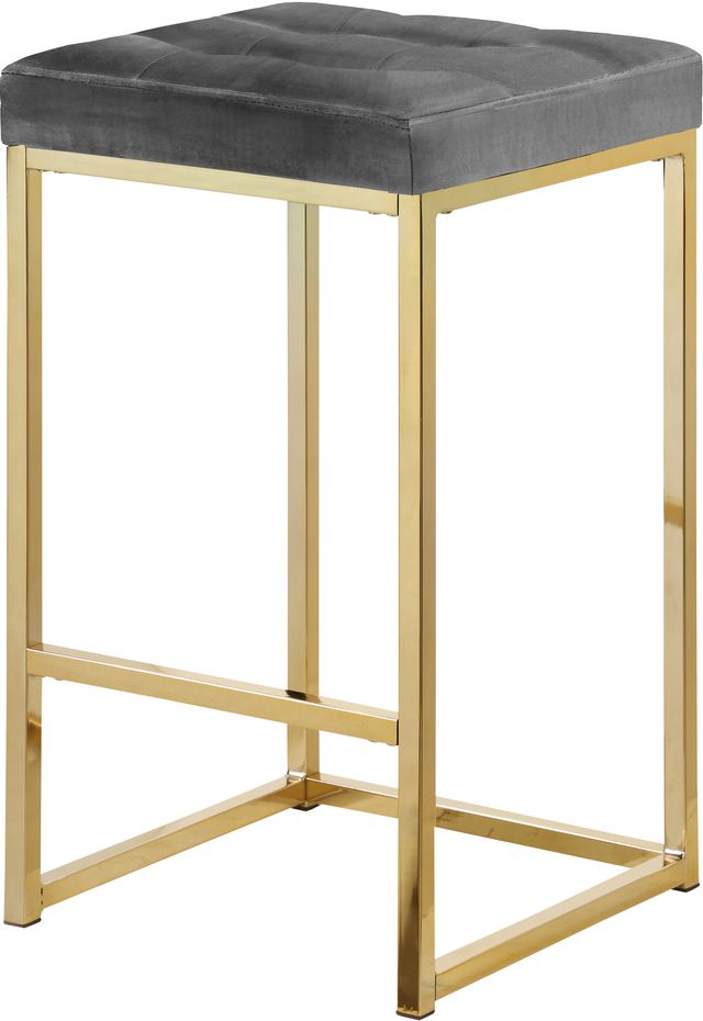Meridian Furniture Nicola Gray Velvet Counter Stool-0