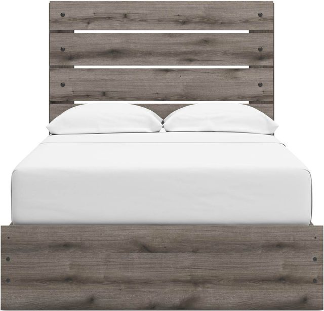 Signature Design by Ashley® Graystorm Brown Gray Queen Panel Bed with Storage-2
