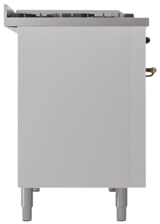 Ilve® Nostalgie II Series 48" White Pro Style Dual Fuel Range-2