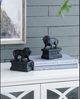 A & B Home 2-Piece Black Attenta Lion Bookend Set-5