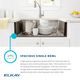 Elkay Quartz Classic® Black 33" x 18" Single Bowl Undermount Sink Black-3