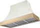 AGA Cascade 48" White Wall Mounted Range Hood  with Brushed Brass Trim-0