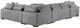 Homelegance® Raife 5-Piece Gray Left-Arm Facing Sleeper Sectional with Chaise and Ottoman-4