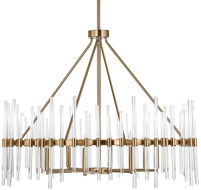 Uttermost® Crystal Warn Brass Chandelier-4