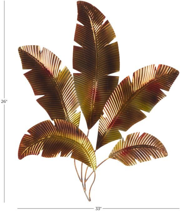 Deco Marche Multi-Colored Leaf Palm Home Wall Decor-3