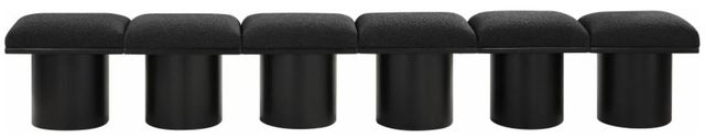 Meridian Furniture Pavilion 6-Piece Black 108" Modular Bench Set-1