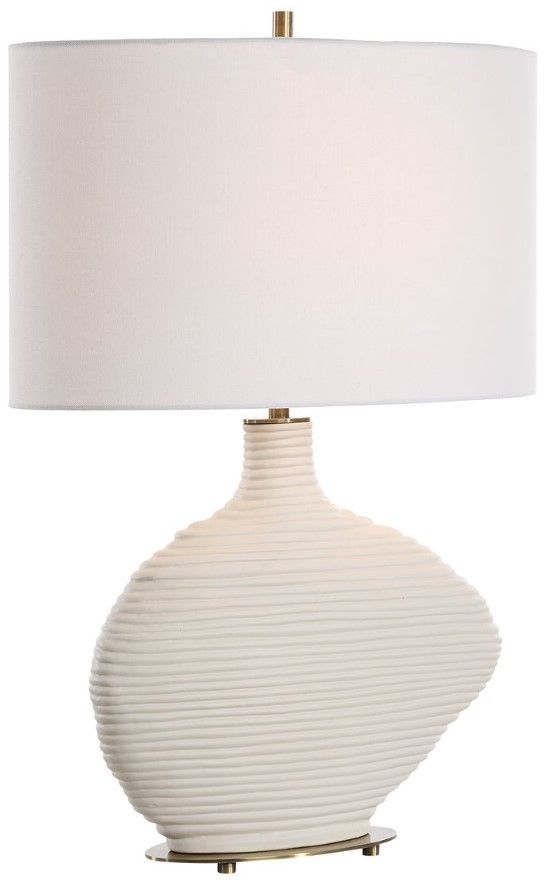 Uttermost® Duostacked White Table Lamp-3