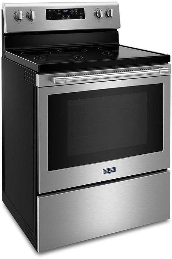 Maytag® 30" Fingerprint Resistant Stainless Steel Freestanding Electric Range with Air Fryer-1