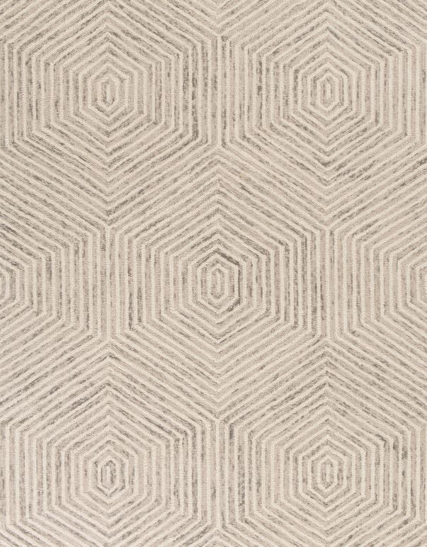 KAS Rugs Gramercy Ivory Honeycomb 5'x7' Rug-1