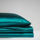 Olliix by Madison Park Essentials 6-Piece Teal Queen Satin Wrinkle-Free Luxurious Sheet Set-2