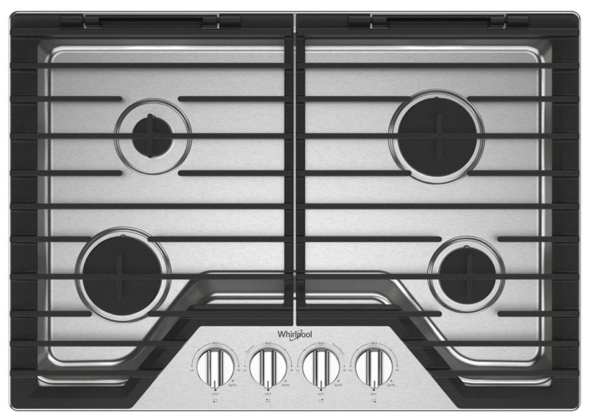 Whirlpool® 30" Stainless Steel Gas Cooktop