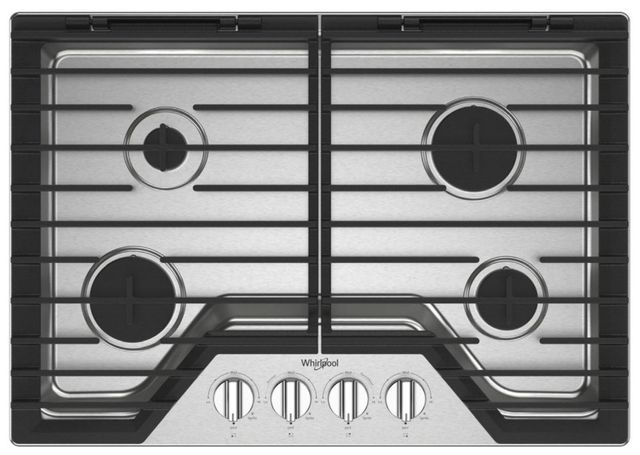 Whirlpool® 30" Stainless Steel Gas Cooktop-0