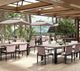 Homecrest™ Outdoor Living Customizable Stonegate Aluminum/Stone Rectangular Outdoor Balcony Table-2