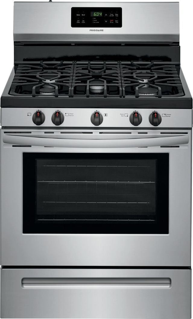Frigidaire® 30" Stainless Steel Freestanding Gas Range-0