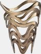 Sagebrook Home 2-Piece Champagne 10/14" Abstract Metal Tornado Vase Set-2