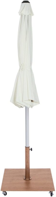 Meridian Furniture Fiji Matte White/Navy/White Aluminum Outdoor Patio Umbrella and Base-1