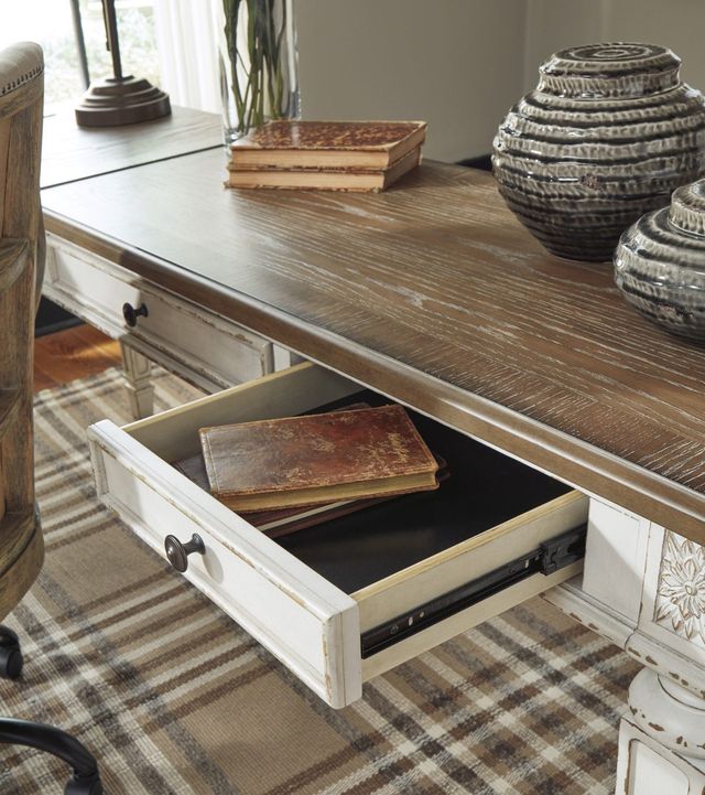 Signature Design by Ashley® Realyn Brown/White Lift Top Office Desk-4