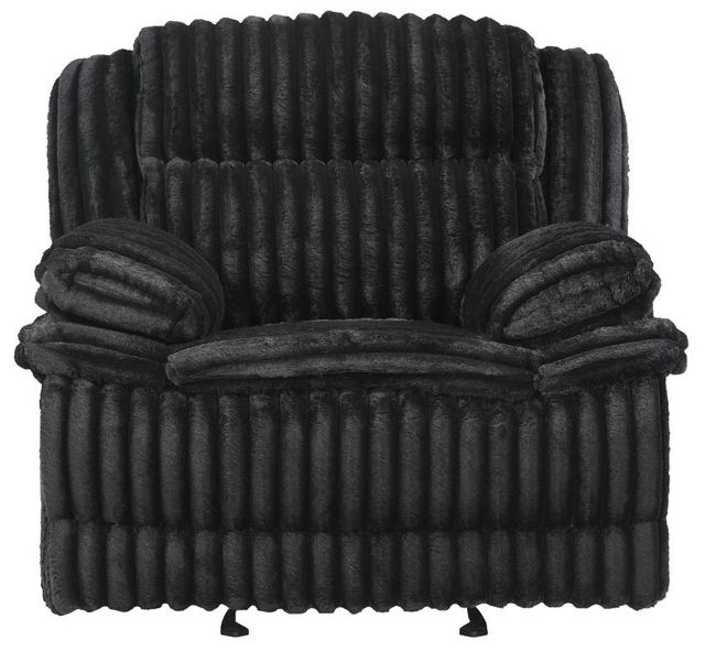 Homelegance® Goodland Black Manual Glider Reclining Chair-2