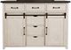 Jofran Inc. Madison County 4-Piece Vintage White Queen Panel Bedroom Set-3