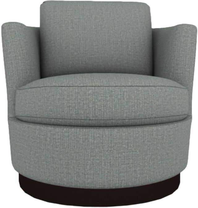 Best® Home Furnishings Customizable Tina Fabric Swivel Chair with Espresso Base-1