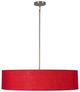 YHD Lyell Forks Chili Pepper Red/Satin Steel 5-Light Pendant Lighting-3
