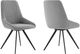 Armen Living Alison 2-Piece Gray Swivel Dining Room Chairs-3