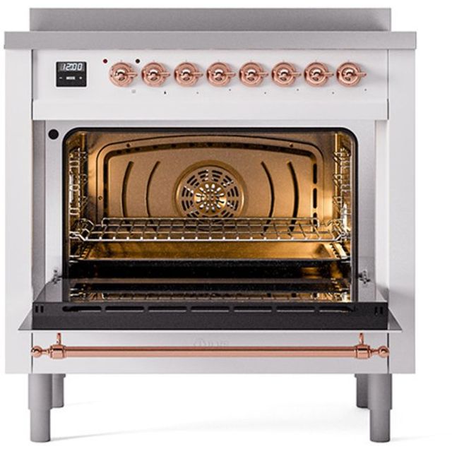Ilve® Nostalgie II Series 36" White Pro Style Induction Range-2