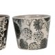 A & B Home 3-Piece Black/White Floral Garden Planter Set-2