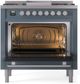 Ilve® Professional Plus II 36" Blue Grey Pro Style Dual Fuel Range-2