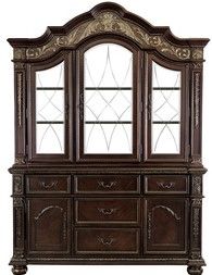 Mazin Furniture Catalonia Dark Cherry Buffet And Hutch-0