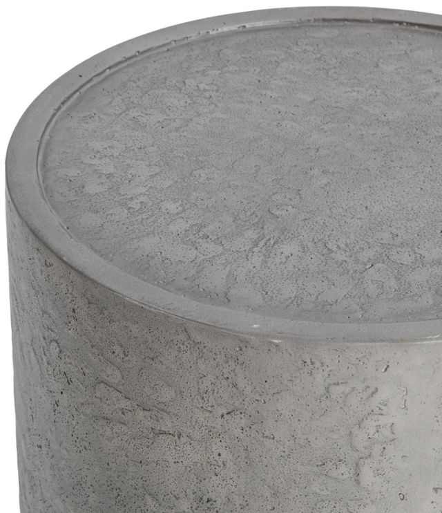 Classic Home Sania Dark Grey Concrete Outdoor Round Accent Table-4