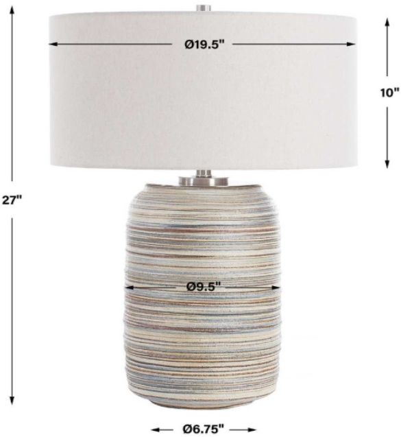 Uttermost® Prospect Blue/Brown/White Table Lamp-3